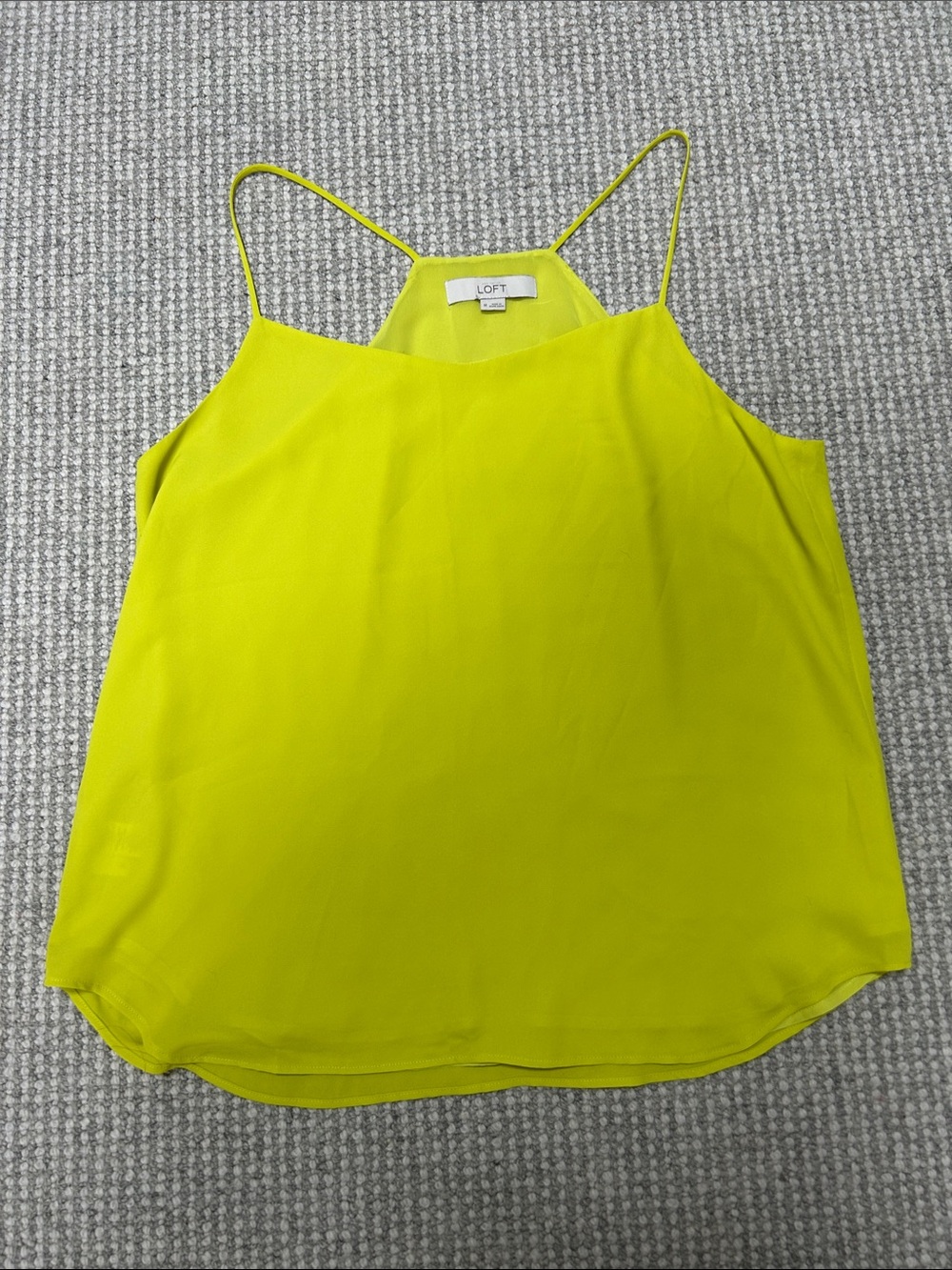 LOFT Neon Green Spaghetti Strap Cami